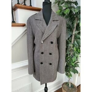 4 You Wool Buttons Casual Outwear Coat M